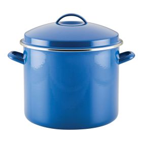 Farberware Blue Enamel 16 Qt Induction Stockpot – Large with Lid