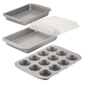 Farberware Nonstick Bakeware Set (4-Piece) – 12-Cup Muffin Pan & Cake Pan