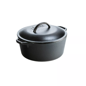 Durable 5qt Cast Iron Dutch Oven – Heavy Duty Pot for Roasting & Slow Cooking