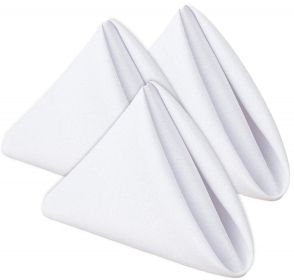 Elegant Dining Napkins: 24-Pack White Cloth