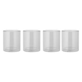 Thyme & Table Modern Clear Double Wall Drinking Glass Set, 4-Piece