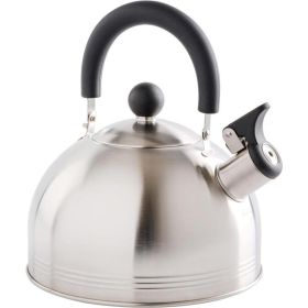 Stainless Steel Whistling Tea Kettle - Insulated Handle for Safe Operation