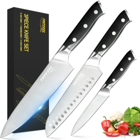 Crafted for Perfection – TOPFEEL 3-Piece Knife Set for Kitchen Domination