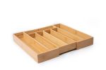 Better Homes & Gardens Expandable Bamboo Silverware Organizer, Natural Finish