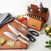 McCook MC69 20-Piece Knife Set with Built-In Sharpener & Removable Steak Knife Block