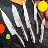 Hecef Stainless Steel 5-Piece Knife Set – High Carbon Blades, Ergonomic Comfort Handles