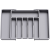 Lifewit Adjustable Silverware Tray, Expandable Kitchen Utensil Organizer in Grey