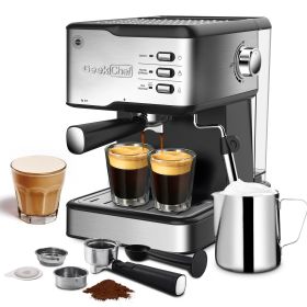 Espresso and Cappuccino Machine with 20-Bar Pressure with Milk Frothing Wand