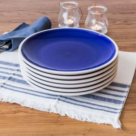 Better Homes & Gardens Coastal Swirl Dinner Plates – Blue, Set of 6