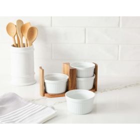 Better Homes & Gardens 1.12 lb Acacia Wood Ramekin Holder Set