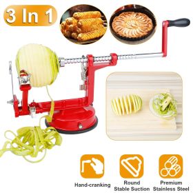 Easy Peel 3-in-1 Manual Apple and Potato Slicer – Core, Peel, and Slice in Seconds