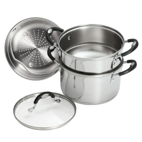 Tramontina Chef’s Choice 3 Qt Steamer & Double-Boiler Combo - 4-Piece Set