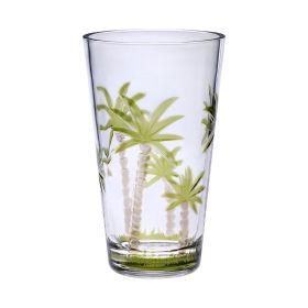 Stylish Palm Tree Hi-Ball Acrylic Glasses – Set of 4 (20oz) BPA-Free Drinkware