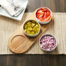 Better Homes & Gardens Acacia Wood Tray with Bowl – Perfect for Sauces