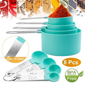 Complete 8-Piece Measuring Spoons & Cups Set – Ideal for Baking & Cooking