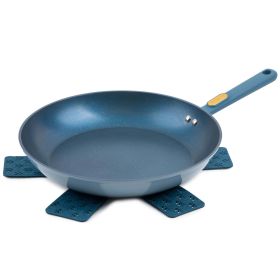 Non-Stick 12.5” Blue Fry Pan by Thyme & Table – Stainless Steel Base