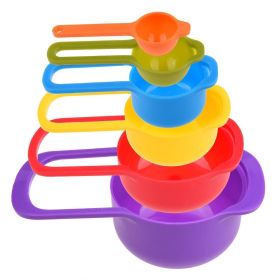 Little Cook Rainbow Measuring Cups & Spoons – 6-Piece Stackable Set