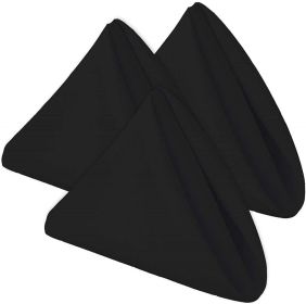 Elegant Dining Napkins: 24-Pack Black