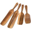 Premium Walnut Wood Kitchen Utensil Set – 4 Cooking Spoons & Spurtles