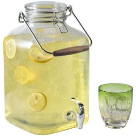 Better Homes & Gardens 2 Gallon Glass Beverage Dispenser with Easy-Lock Glass Clamp Lid