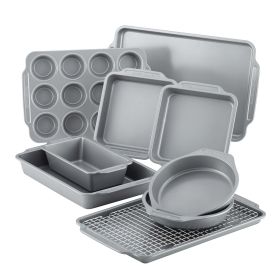 Farberware Complete 10-Piece Nonstick Bakeware Set with Cooling Rack