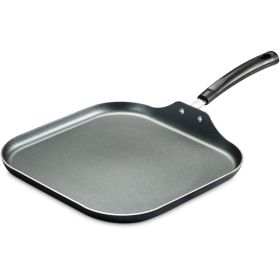 11-Inch Square Griddle with Non-Stick Steel Gray Surface for Effortless Cooking and Even Heat Distribution