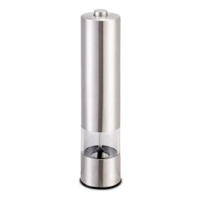 Modern Electric Salt Pepper Grinder with Adjustable Grind Settings, Built-In Light, and Durable Stainless Steel Body