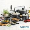 Farberware 20-Piece Easy Clean Aluminum Nonstick Cookware Set - Elegant Gray