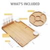 Hecef 13-Piece Charcuterie Board & Knife Set–Bamboo Serving Tray