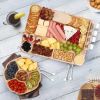 Hecef 13-Piece Charcuterie Board & Knife Set–Bamboo Serving Tray