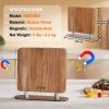 VEVOR Acacia Wood Knife Block – 10-Inch Double-Sided Magnetic Stand for Kitchen Knives