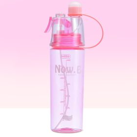 Portable Outdoor Sports Mist Spray Water Bottle (Option: Pink-400ml)