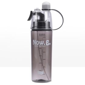 Portable Outdoor Sports Mist Spray Water Bottle (Option: Black-600ml)