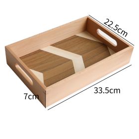 Deep Wooden Design Service Trays (Option: C)