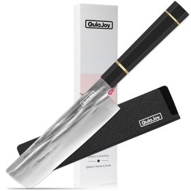 Qulajoy  8" Professional Japanese Hand Forged Swedish Sandvik Steel Gyuto Chef Knife - Classic Octagonal Handle (Option: Nakiri)