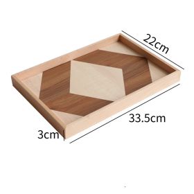 Deep Wooden Design Service Trays (Option: B)