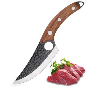 Professional Japanese Viking Knife and Hand Forged Meat Cleaver- With Finger Hole And Heart Hanging Hole (Option: Viking Knife)