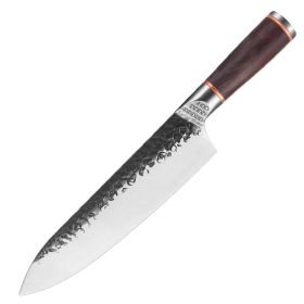 Forged Hammer Pattern Stainless Steel Cutting Knives (Option: 8 Inch Chef Knife)