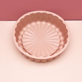 Flexible Silicone Round Pan – Ideal for Flan and Charlotte Cakes (Color: Pink)