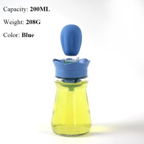 Multi-Functional Oil Spray Bottle with Silicone Brush for Grilling & Cooking (Color: style b blue)