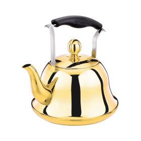 2L Whistling Tea Kettle Coffee Tea Pot for Boiling Water (Color: Titanium)