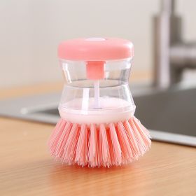 QuickClean Auto-Soap Brush – Multi-Use for Dishes, Pots, and Basins (Color: Pink)