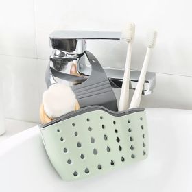 DrainFlow Silicone Sink Storage Caddy (Color: Green)