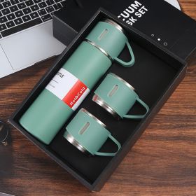 Thermal Cup with Gift Box Set (Color: Green + Gift Box + 2 Cup Covers)