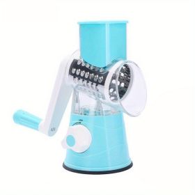 VeggieVortex 4-in-1 Rotary Grater & Slicer (Color: Blue)