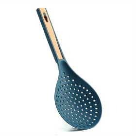 Household Multi-Purpose Large Colander Spoon with Clip Handle (Color: Blue Yellow)