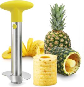 Premium Pineapple Corer – Reinforced, Upgraded Blade for Fast and Clean Removal (Color: Yellow)