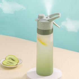 Misting Water Bottle for Sports and Outdoor Activities- BPA-Free, Food Grade Plastic with Spray Mist. (Color: Green)