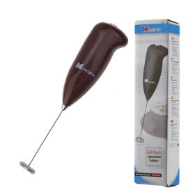 Stainless Steel Handheld Blender: Coffee Frother & Egg Whisk (Color: Coffee)