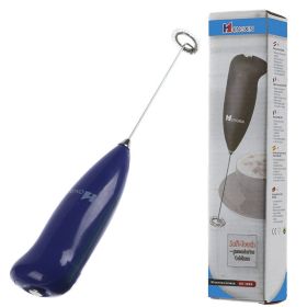 Stainless Steel Handheld Blender: Coffee Frother & Egg Whisk (Color: Blue)